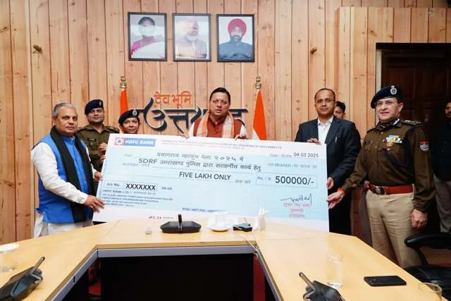 प्रयागराज महाकुंभ ड्यूटी से लौटे S.D.R.F. जवानों का अभिनंदन