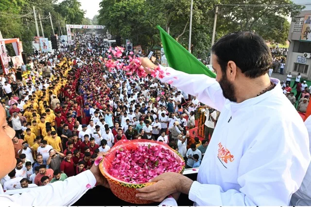 पीएम मोदी के जन्मदिन पर हरियाणा में आयोजित हुई ‘नमो युवा रन’ मैराथन