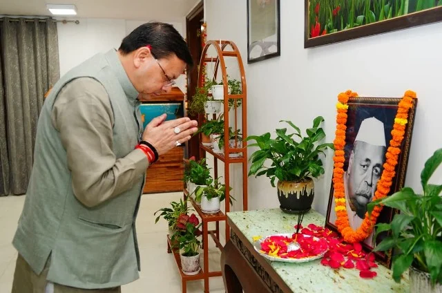 भारत रत्न पं. पंत को सीएम धामी ने किया भावपूर्ण नमन