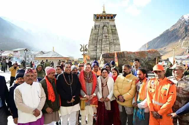 मुख्यमंत्री पुष्कर सिंह धामी रहे केदारनाथ कपाट बंद होने के साक्षी