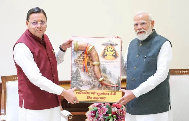 नई दिल्ली में धामी-मोदी भेंट, राज्य के विकास को लेकर हुई चर्चा