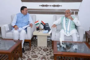 धामी ने केंद्रीय मंत्री खट्टर से की मुलाकात, राज्य के मुद्दों पर चर्चा